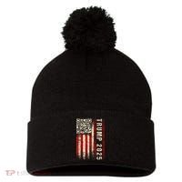 Funny Qr Donald Trump Dancing 47/45 Code Video Pom Pom 12in Knit Beanie thumb 0