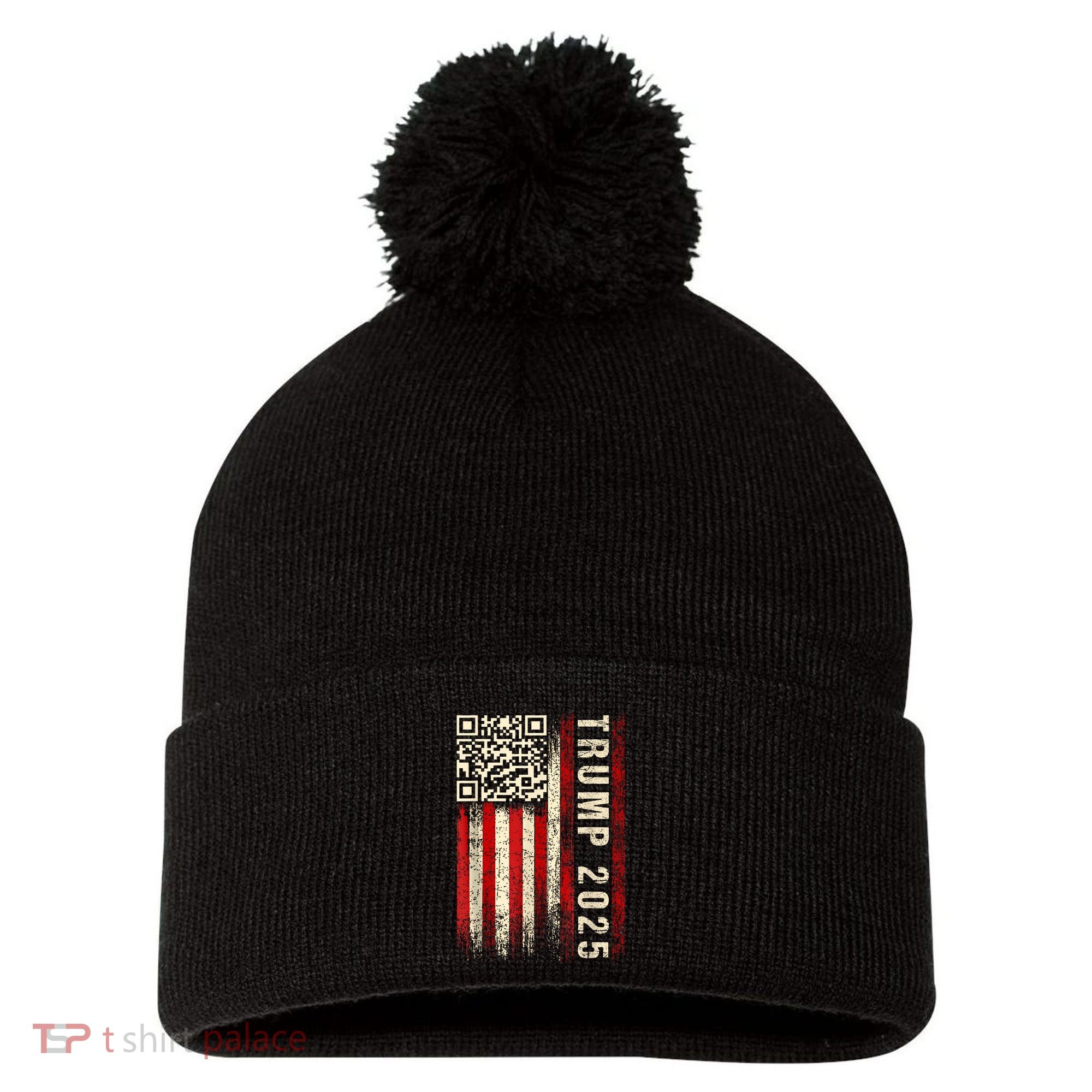 Funny Qr Donald Trump Dancing 47/45 Code Video Pom Pom 12in Knit Beanie
