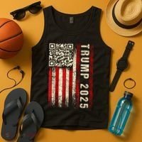 Funny Qr Donald Trump Dancing 47/45 Code Video Tank Top thumb 4