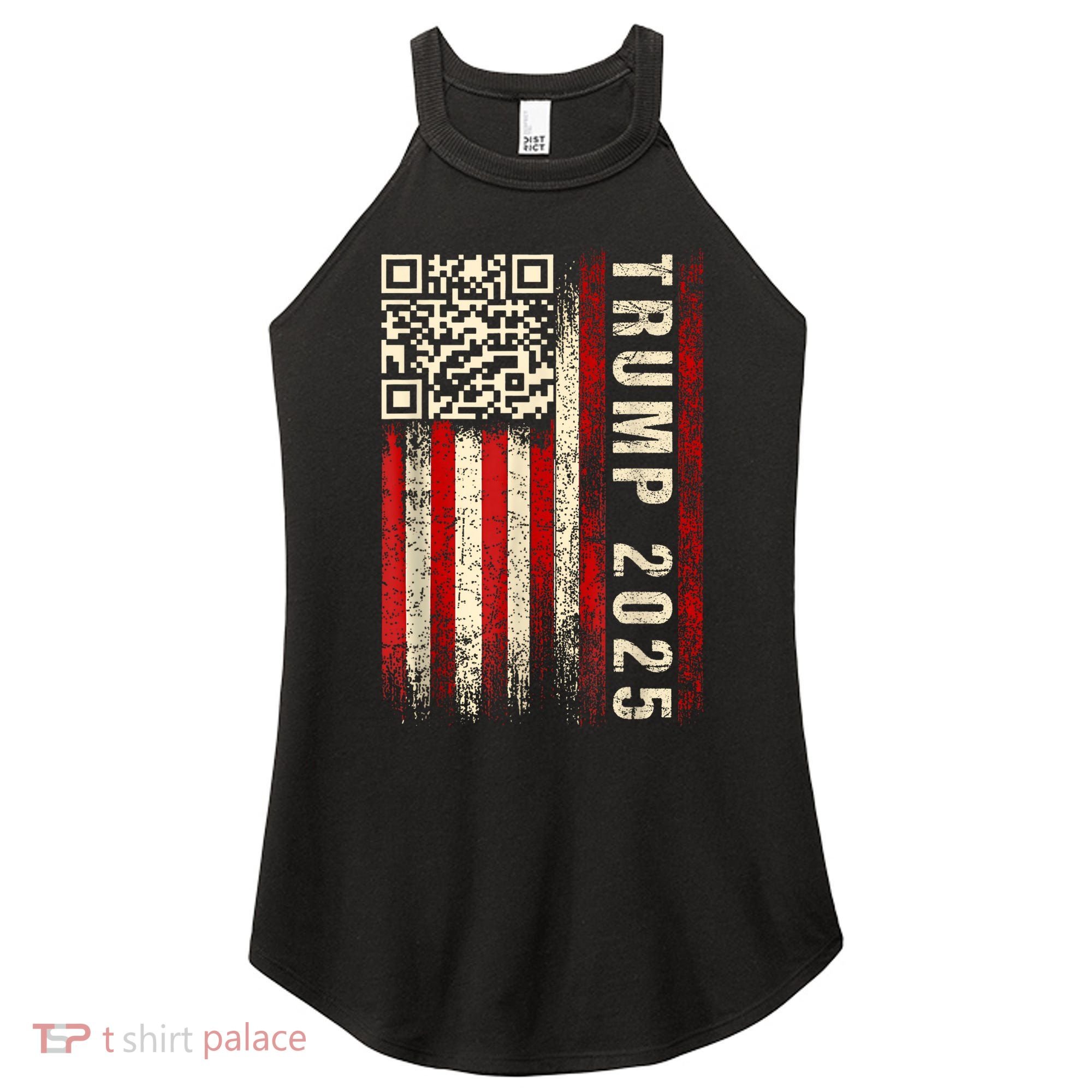 Funny Qr Donald Trump Dancing 47/45 Code Video Women's Perfect Tri Rocker Tank