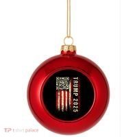 Funny Qr Donald Trump Dancing 47/45 Code Video Plastic Christmas Ball Ornament thumb 0