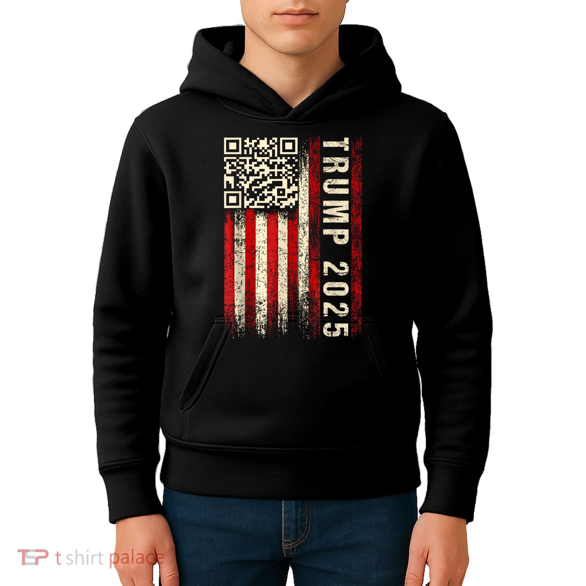 Funny Qr Donald Trump Dancing 47/45 Code Video Kids Hoodie