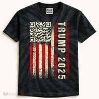 Funny Qr Donald Trump Dancing 47/45 Code Video Kids Tie-Dye T-Shirt thumb 0
