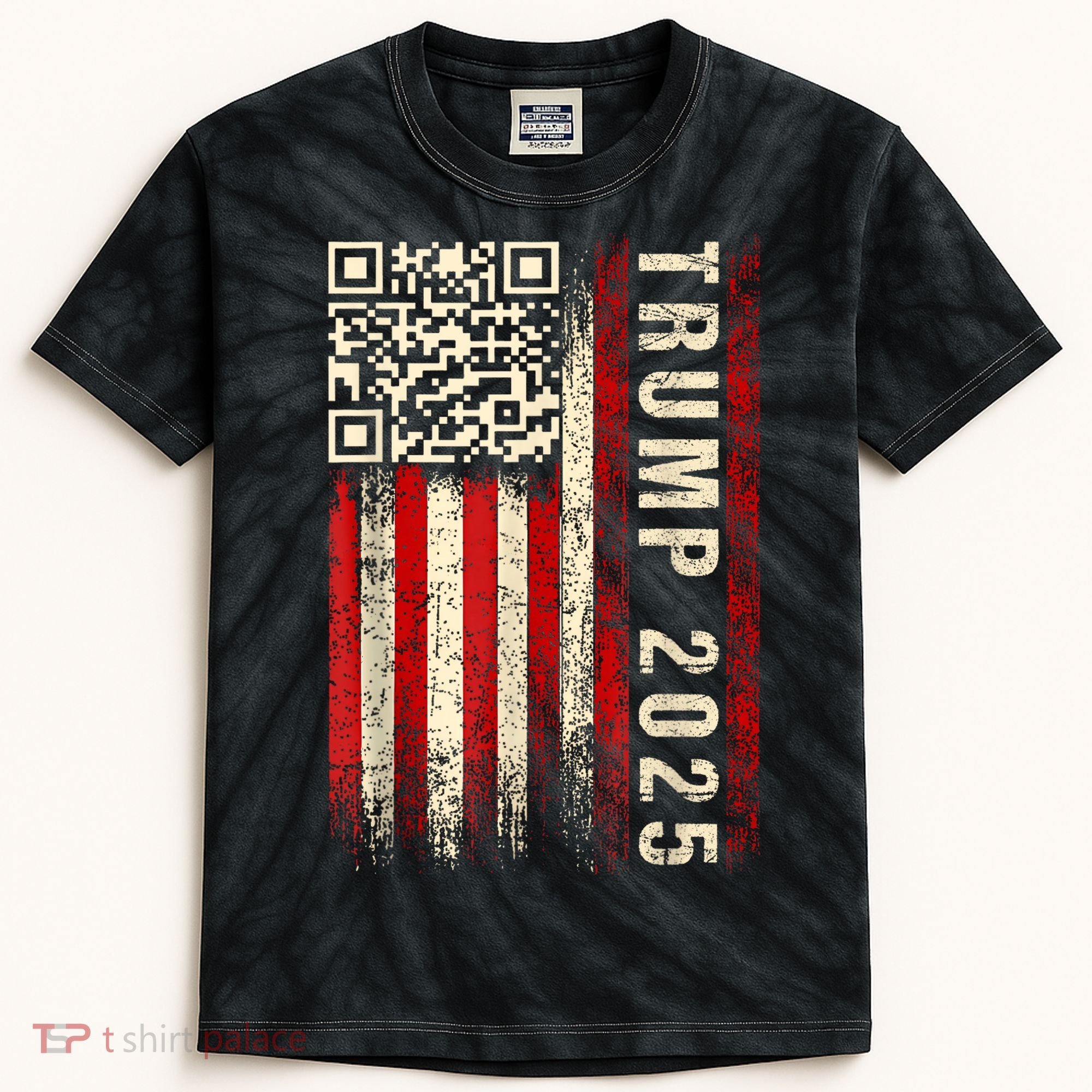 Funny Qr Donald Trump Dancing 47/45 Code Video Kids Tie-Dye T-Shirt