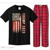 Funny Qr Donald Trump Dancing 47/45 Code Video Kids Plaid Pajama Set thumb 0