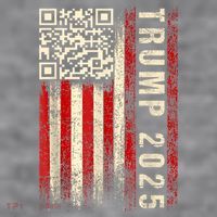 Funny Qr Donald Trump Dancing 47/45 Code Video Women's Racerback Cropped Tank thumb 2