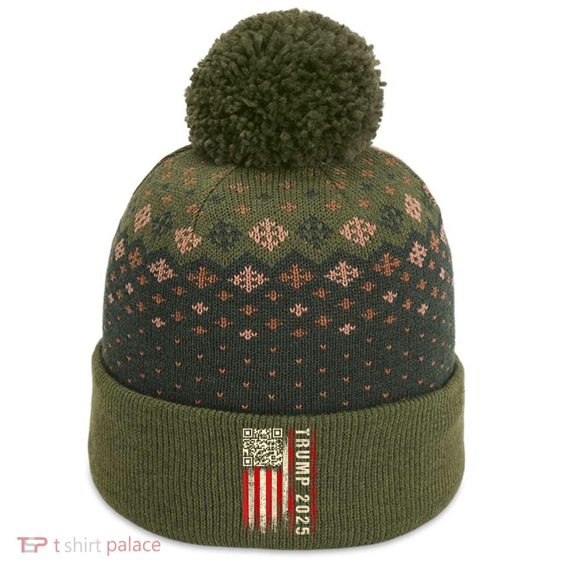 Funny Qr Donald Trump Dancing 47/45 Code Video The Baniff Cuffed Pom Beanie