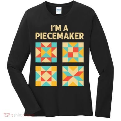Funny Quilting Designs For Wo Quilt Lover Knitting Women's Long Sleeve Shirt