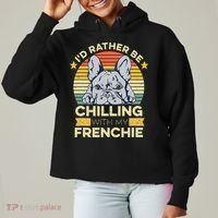 Frenchie Quote For A French Bulldog Owner Ladies Heavyweight Boxy Pullover Hoodie thumb 0