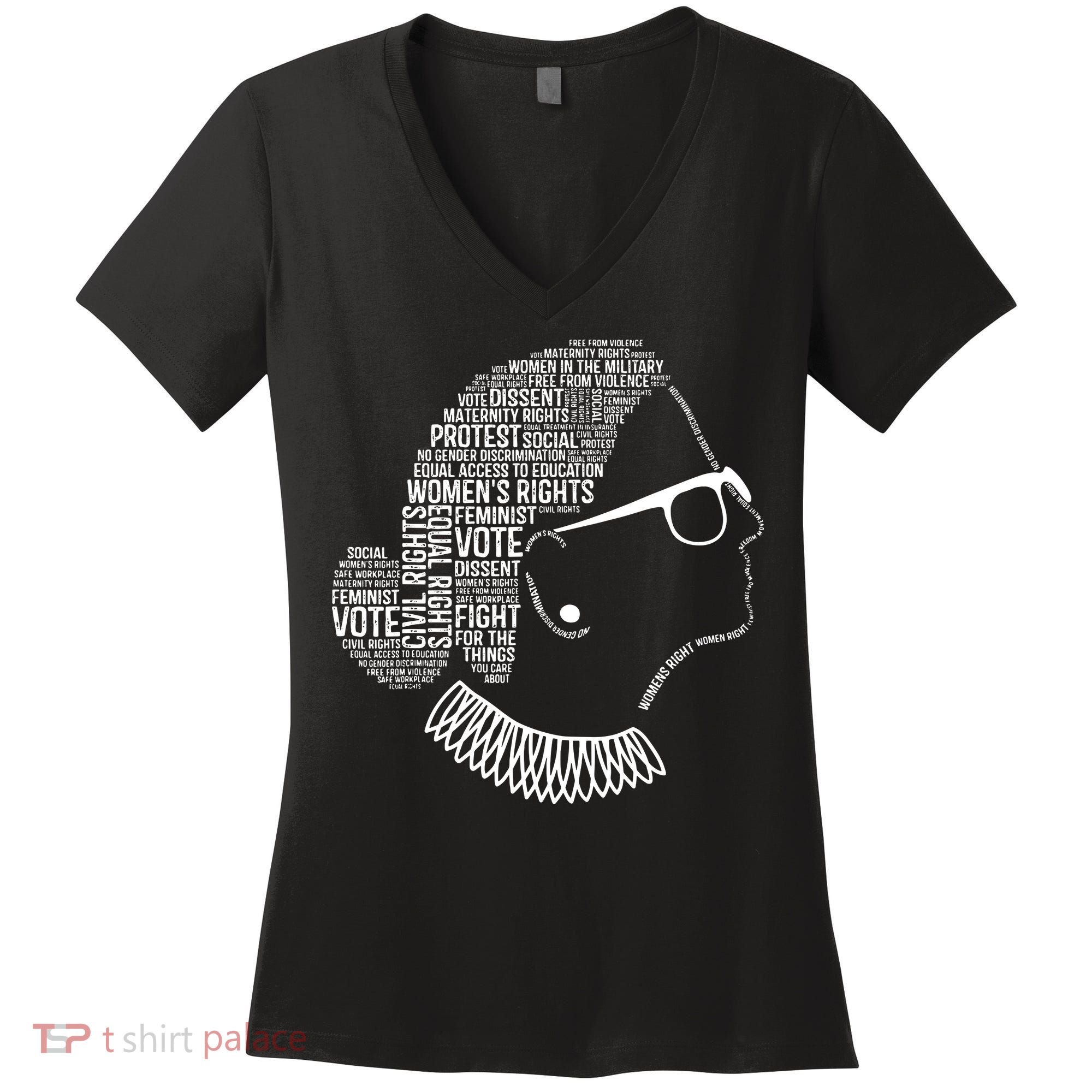 Feminism Quotes Feminist Gifts Women Rights Women's V-Neck T-Shirt