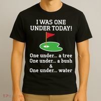 Funny quote Golf I Was One Under Today One Under A Tree T-Shirt thumb 3