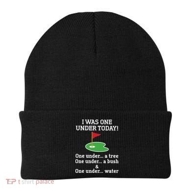 Funny quote Golf I Was One Under Today One Under A Tree Beanie