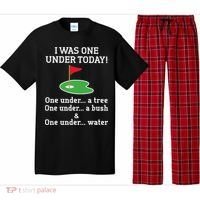 Funny quote Golf I Was One Under Today One Under A Tree Pajama Set thumb 0