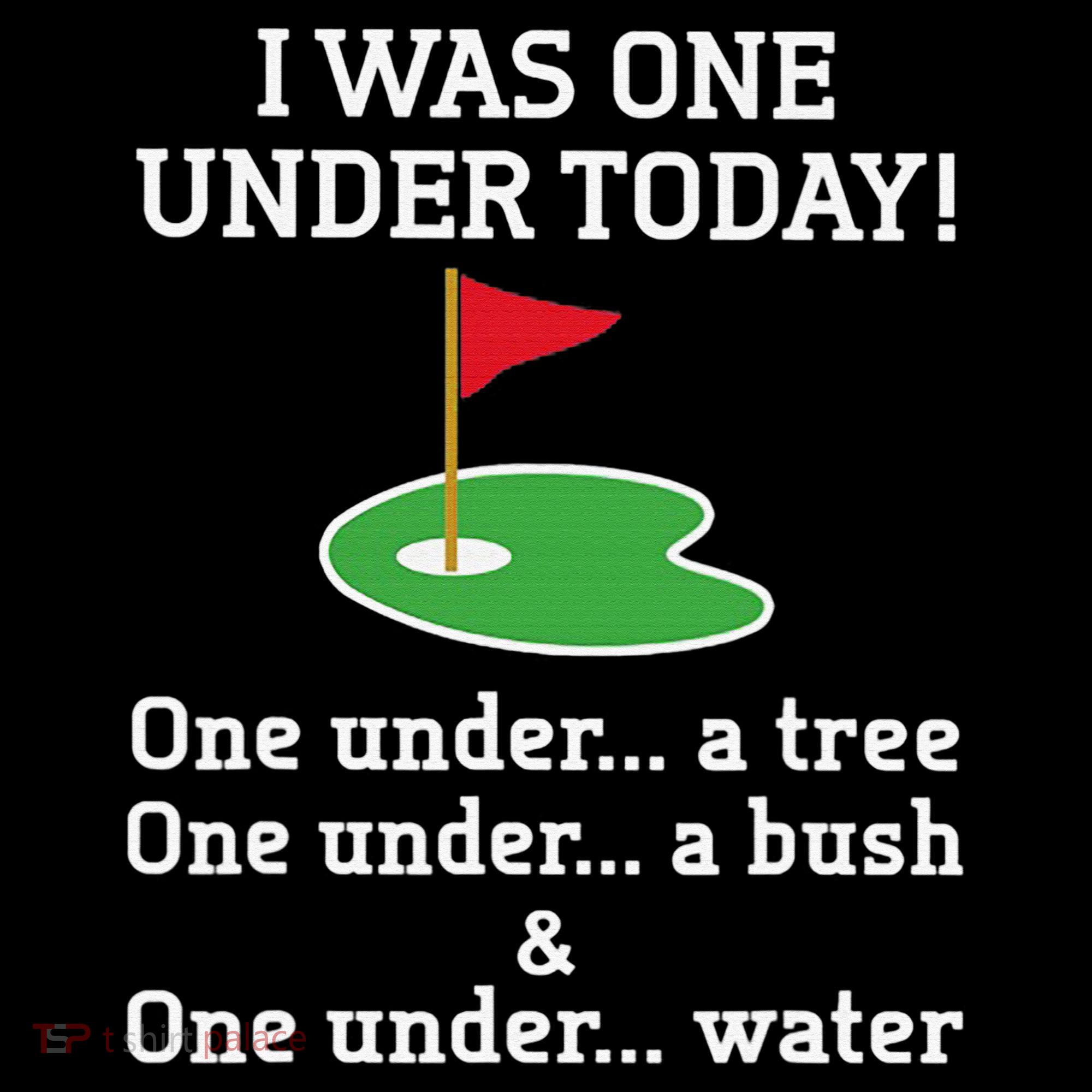 Funny quote Golf I Was One Under Today One Under A Tree Women's Hoodie