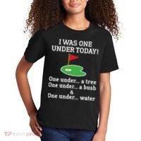 Funny quote Golf I Was One Under Today One Under A Tree Kids T-Shirt thumb 2