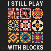 Funny Quilting I Still Play With Blocks Quilt Five-Panel Snapback Cap thumb 2