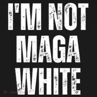 Funny Quotes I’M Not Maga White Ornament thumb 1