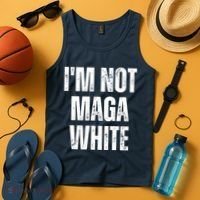 Funny Quotes I’M Not Maga White Tank Top thumb 4