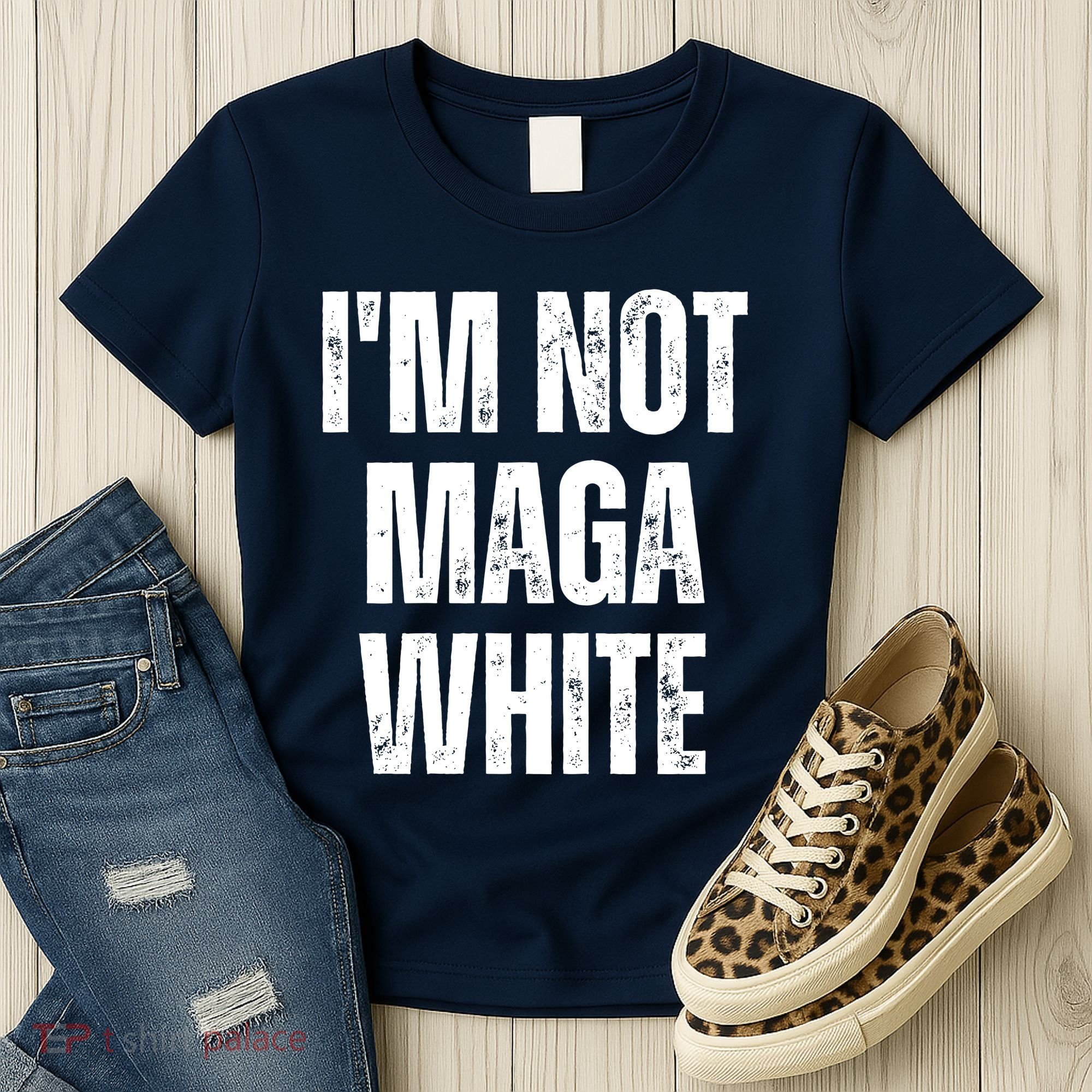 Funny Quotes I’M Not Maga White Women's T-Shirt