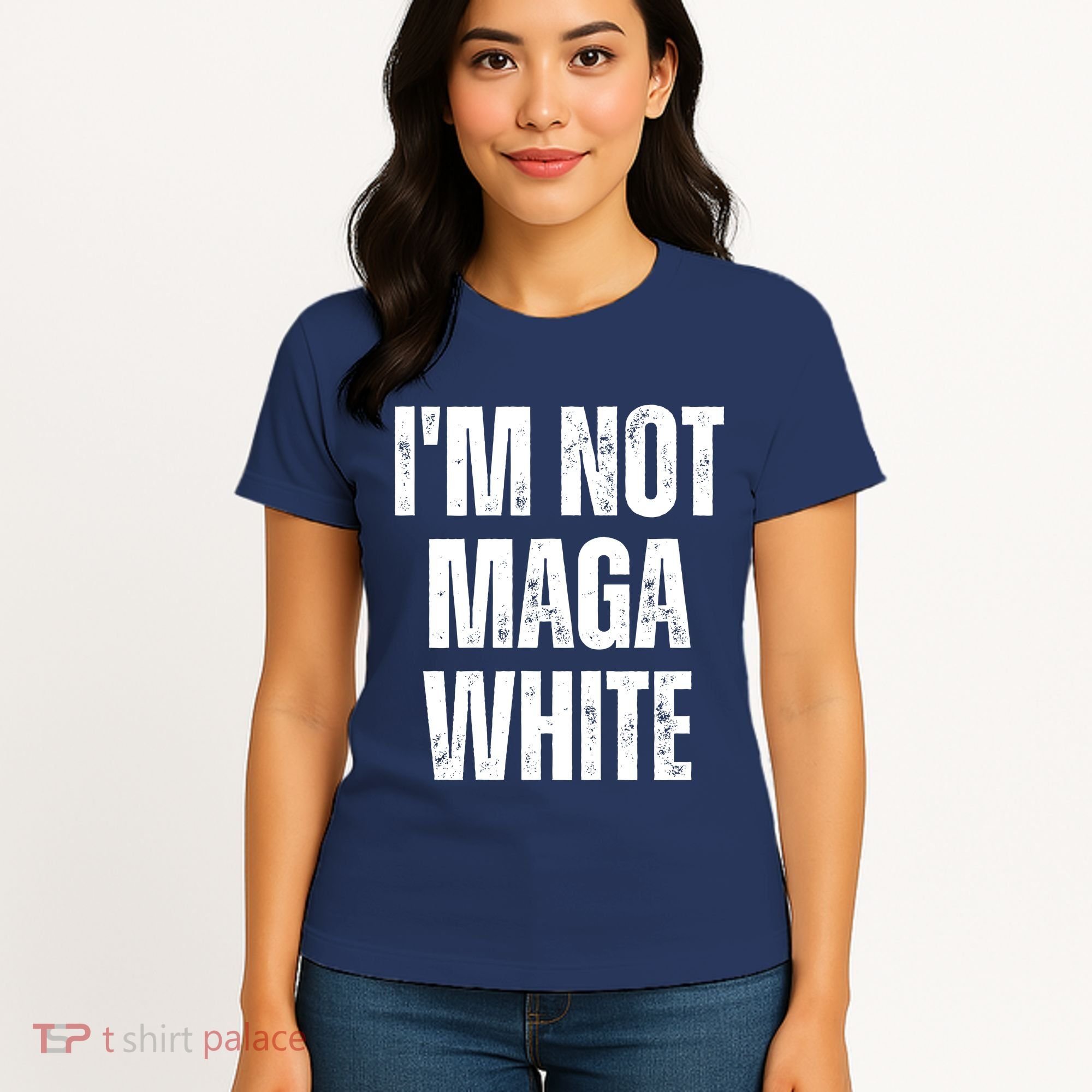 Funny Quotes I’M Not Maga White Women's T-Shirt
