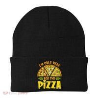 Funny quote I'm Only Here for the Pizza Foodie Beanie thumb 0