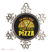 Funny quote I'm Only Here for the Pizza Foodie Ornament thumb 0