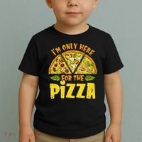 Funny quote I'm Only Here for the Pizza Foodie Toddler T-Shirt thumb 2