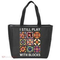 Funny Quilting I Still Play With Blocks Quilt Tote Bag thumb 0