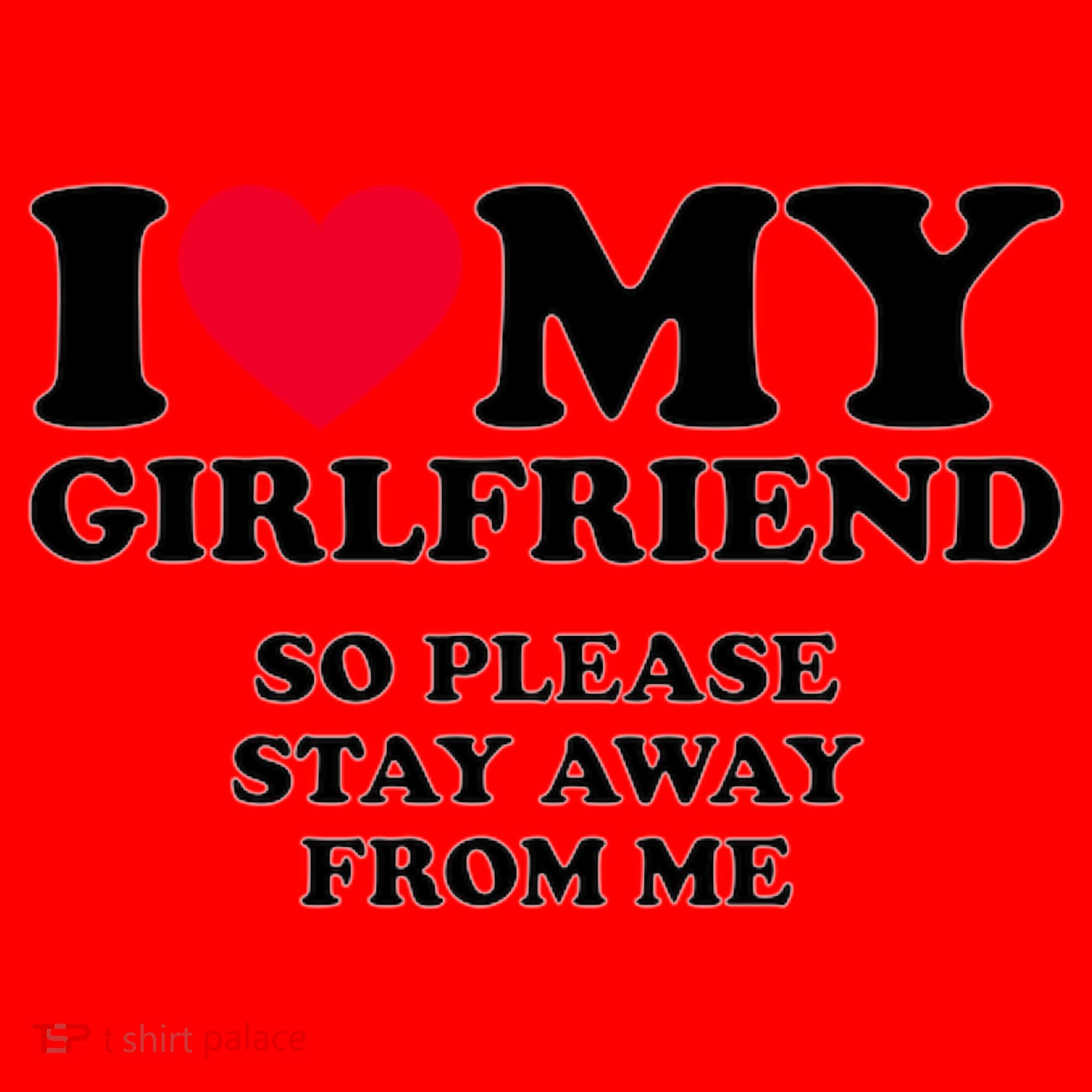 Funny Quote I Love My Girlfriend So Please Stay Away From Me Santa Hat