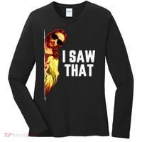 Funny Quote Jesus Meme I Saw That Christian God Women's Long Sleeve Shirt thumb 0