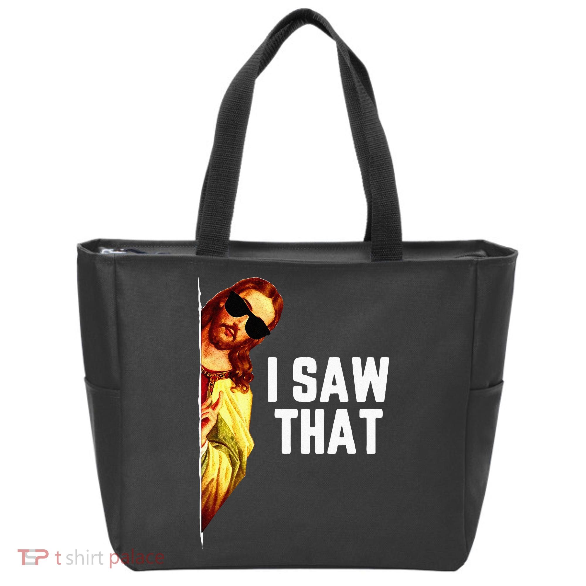 Funny Quote Jesus Meme I Saw That Christian God Tote Bag