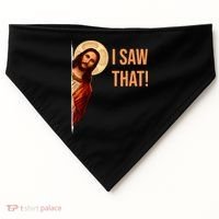 Funny Quote Jesus Meme I Saw That Christian USA-Made Doggie Bandana thumb 0