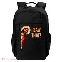 Funny Quote Jesus Meme I Saw That Christian Backpack thumb 0