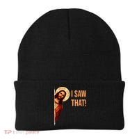 Funny Quote Jesus Meme I Saw That Christian Beanie thumb 0