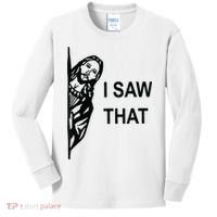 Funny Quote Jesus Meme I Saw That Christian Jesus Meme Kids Long Sleeve Shirt thumb 0