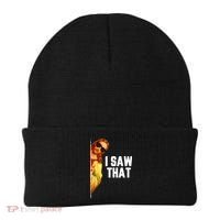 Funny Quote Jesus Meme I Saw That Christian God Beanie thumb 0