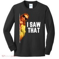 Funny Quote Jesus Meme I Saw That Christian God Kids Long Sleeve Shirt thumb 0