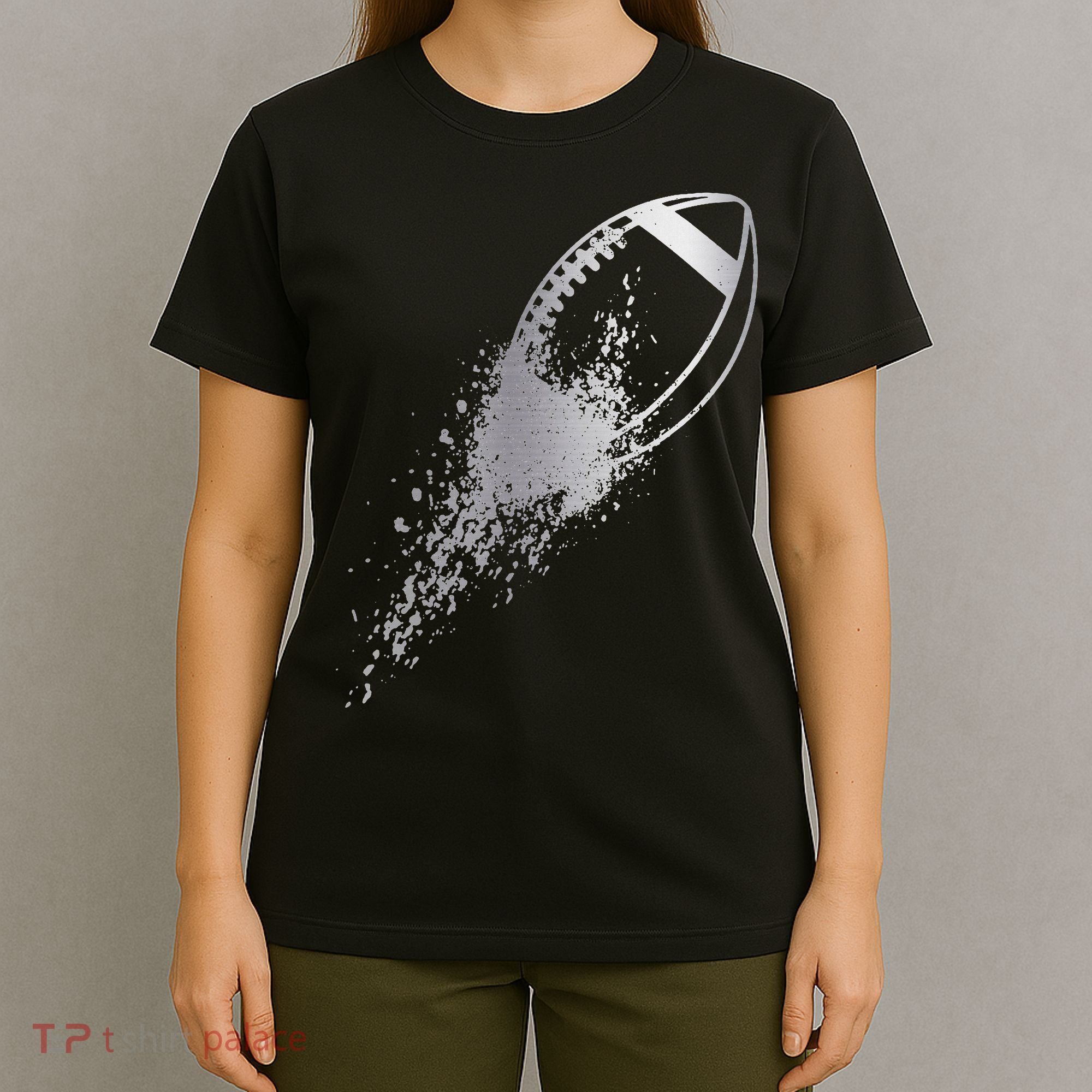 Football Quarterback Lineman Vintage Football Player T-Shirt