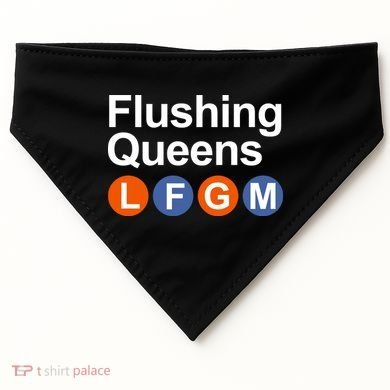 Flushing Queens Lfgm USA-Made Doggie Bandana