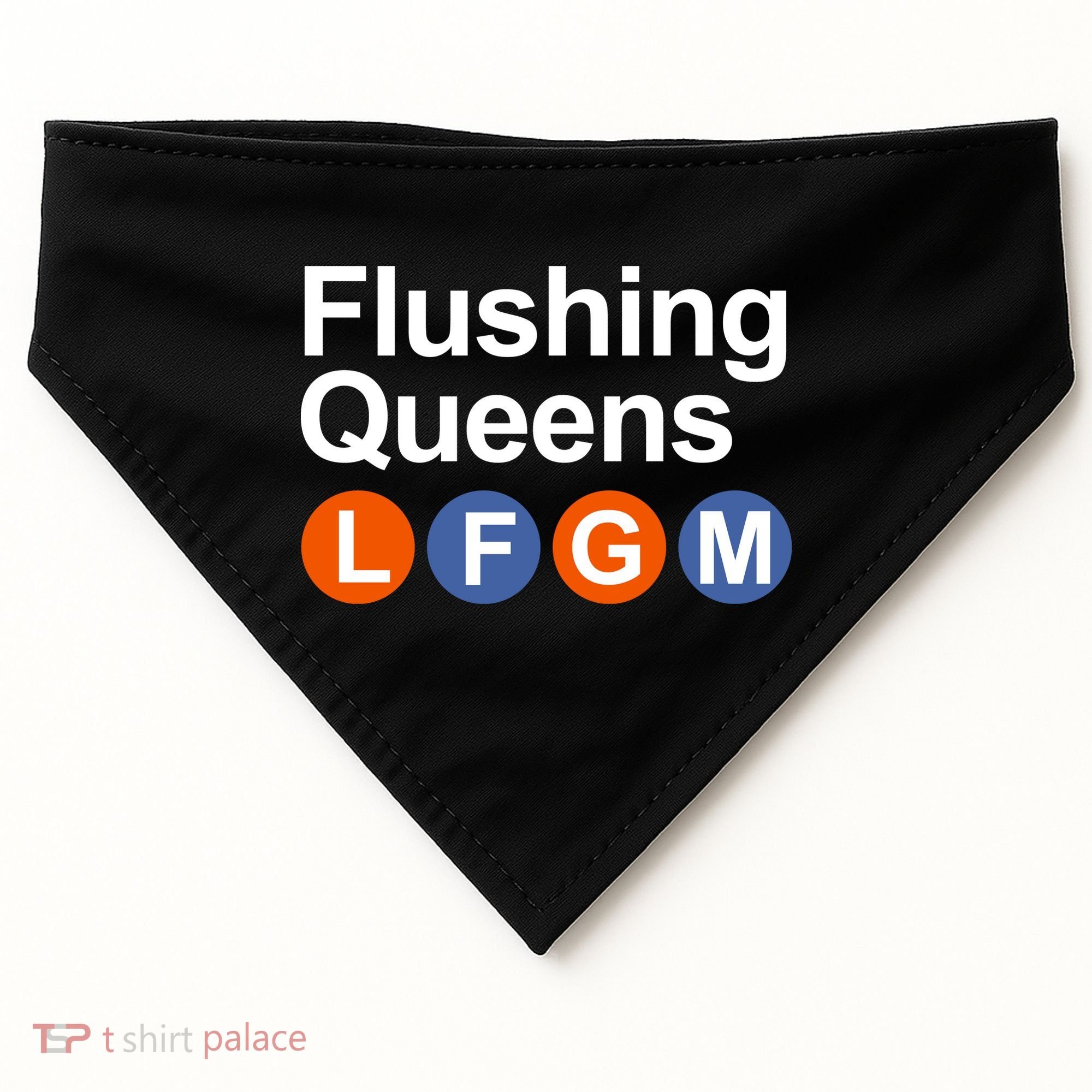 Flushing Queens Lfgm USA-Made Doggie Bandana