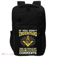 Freemason Quotes Masonry Masonic Freemasons Freemasonry Impact Tech Backpack thumb 0