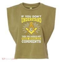 Freemason Quotes Masonry Masonic Freemasons Freemasonry Garment-Dyed Women's Muscle Tee thumb 0