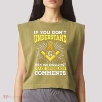 Freemason Quotes Masonry Masonic Freemasons Freemasonry Garment-Dyed Women's Muscle Tee thumb 2