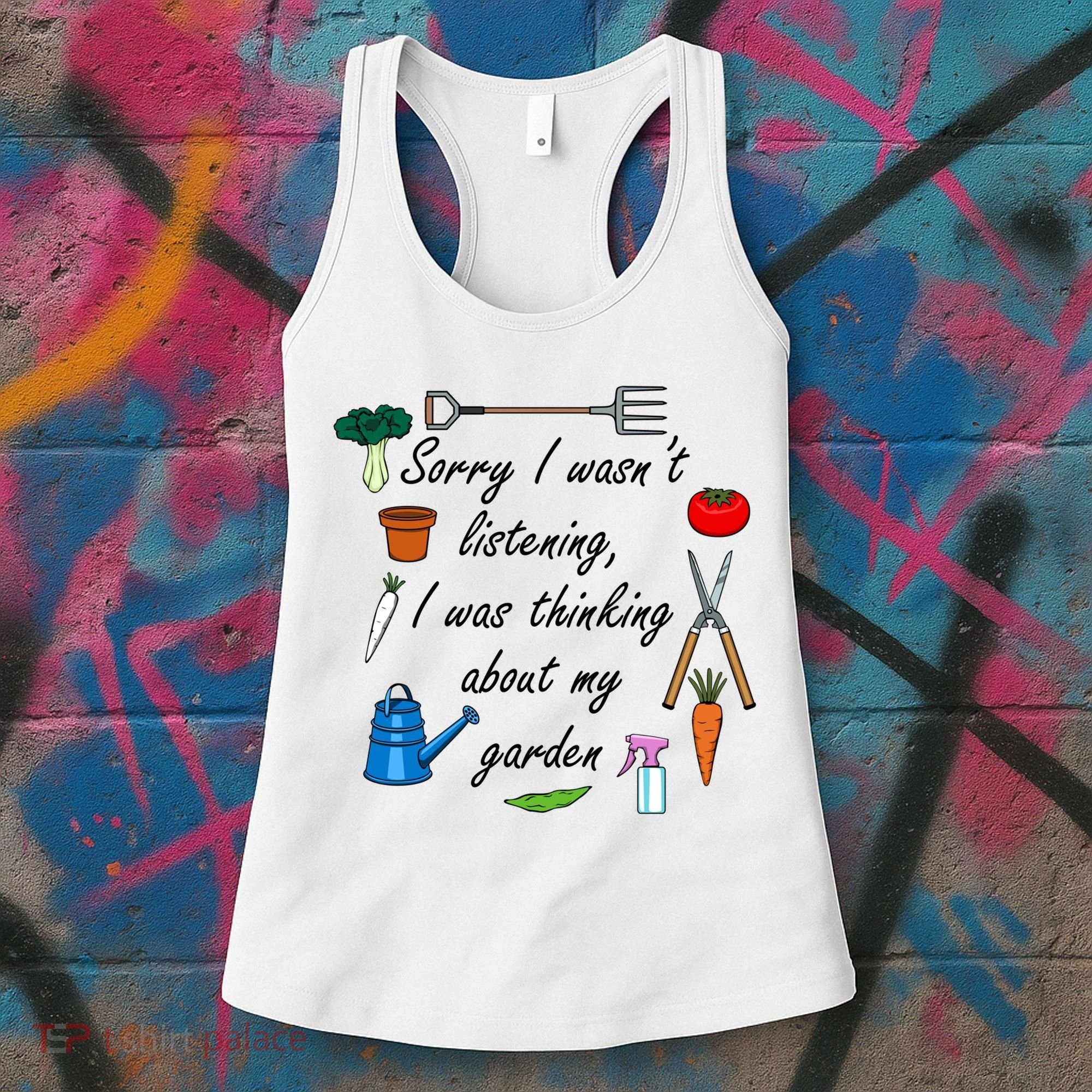 Funny Quote My Garden For Gardener Gardening Gift Women's Tank Top