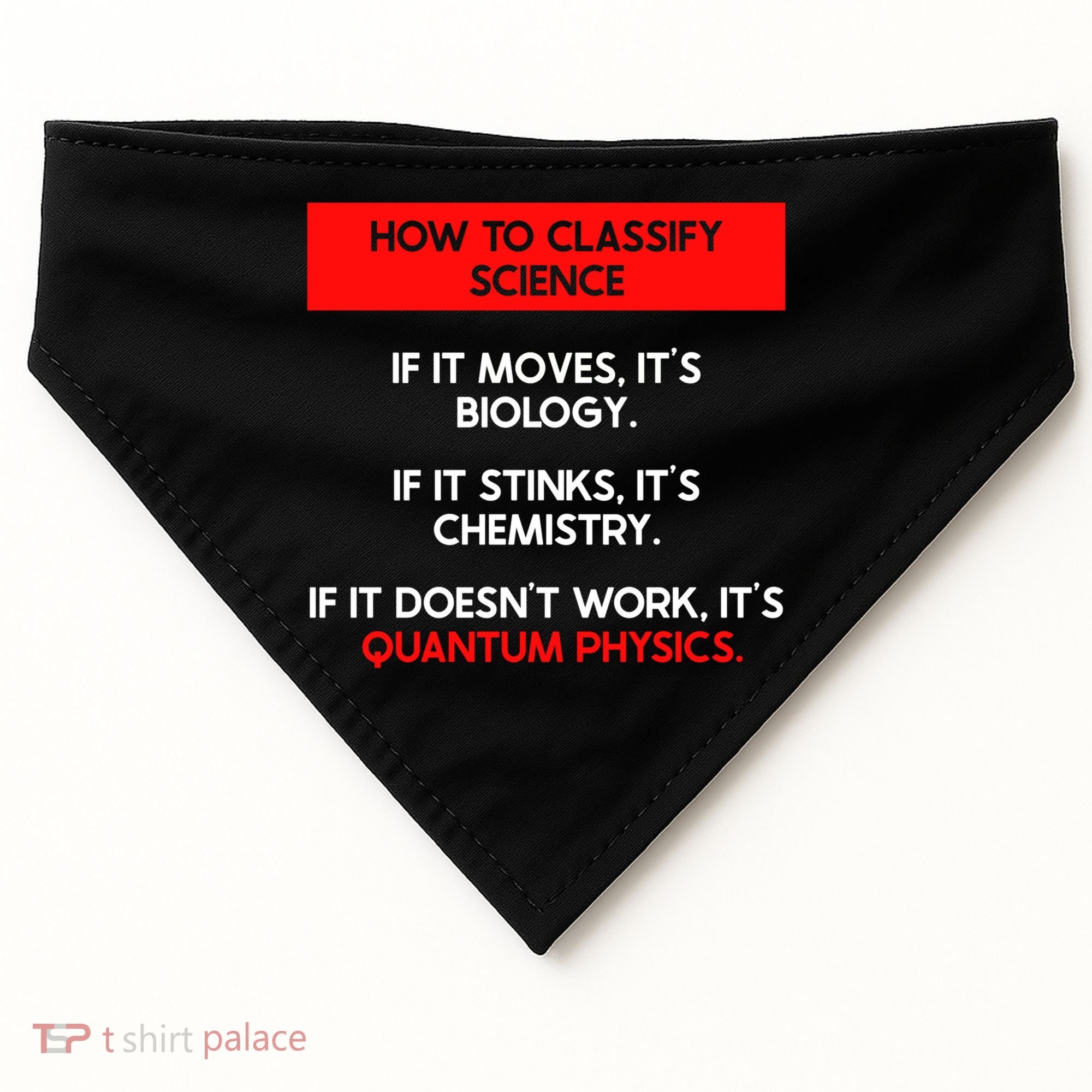 Funny Quantum Mechanics And Quantum Physics Gift USA-Made Doggie Bandana