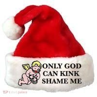 Funny Quote Only God Can Kink Shame Me  Santa Hat thumb 0