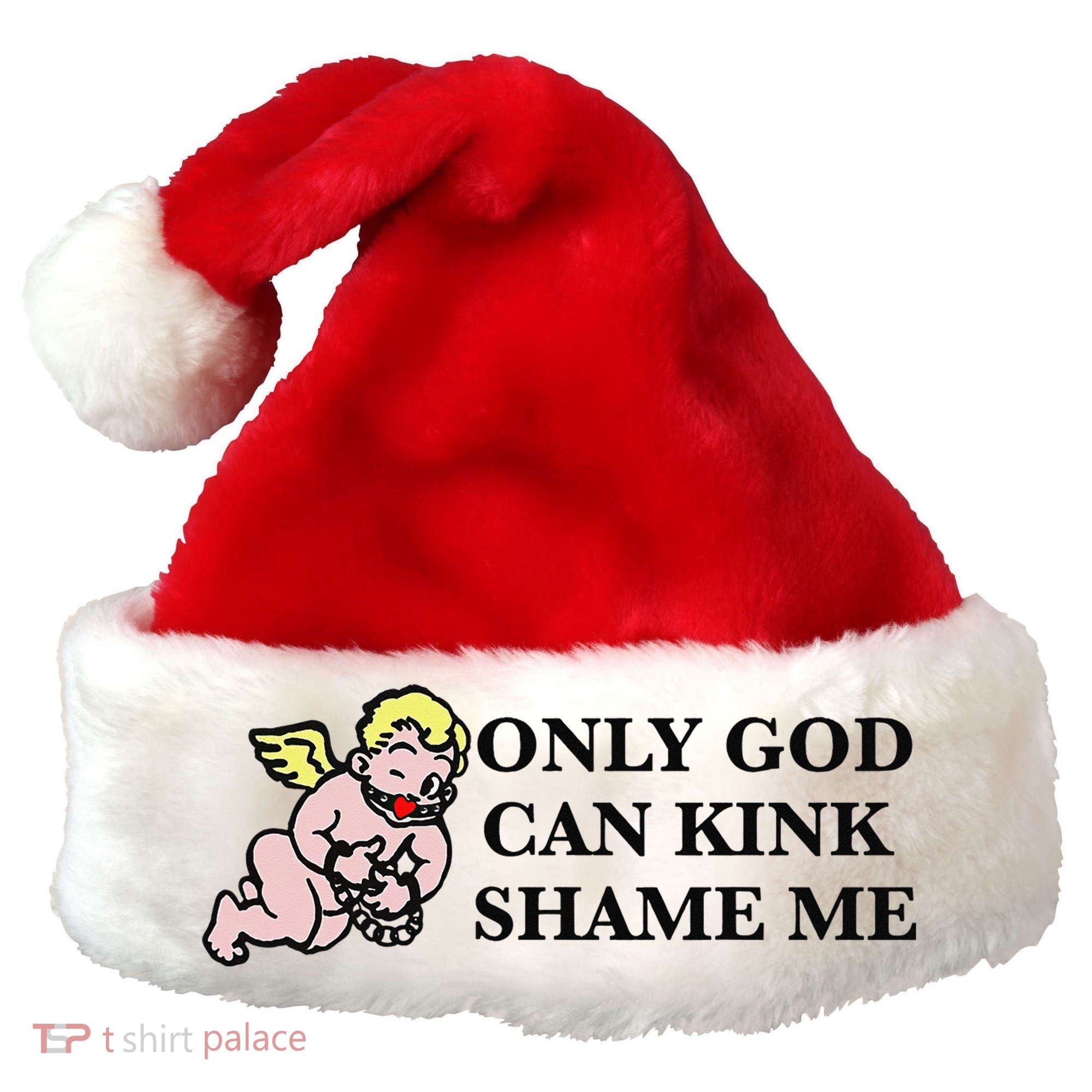 Funny Quote Only God Can Kink Shame Me  Santa Hat