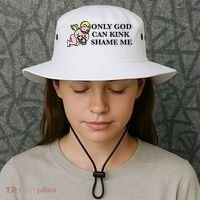 Funny Quote Only God Can Kink Shame Me  Bucket Hat thumb 3