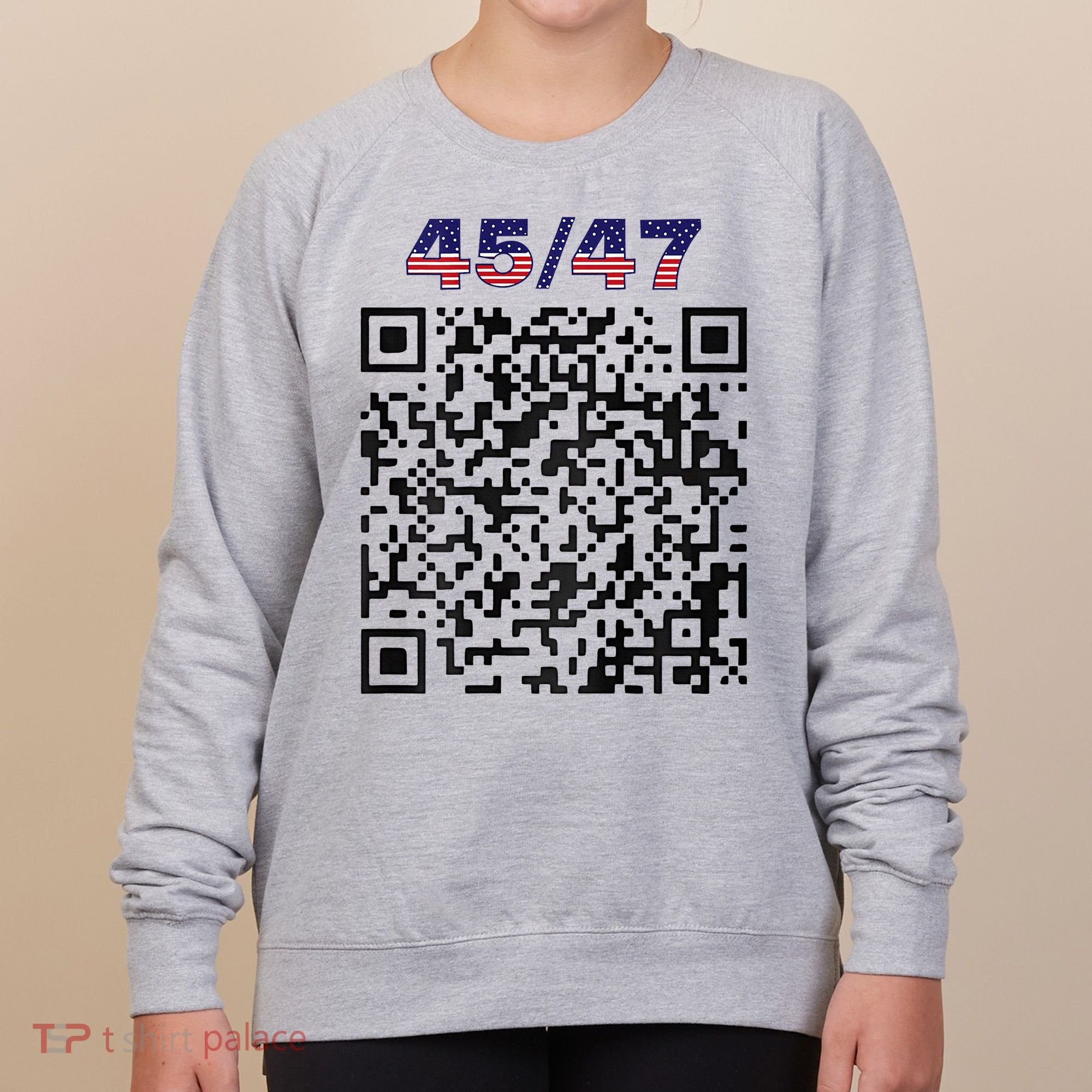 Funny Qr President Trump 4547 Trump Dancing Code Women's Sweatshirt