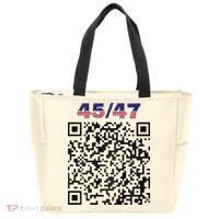 Funny Qr President Trump 4547 Trump Dancing Code Tote Bag thumb 0